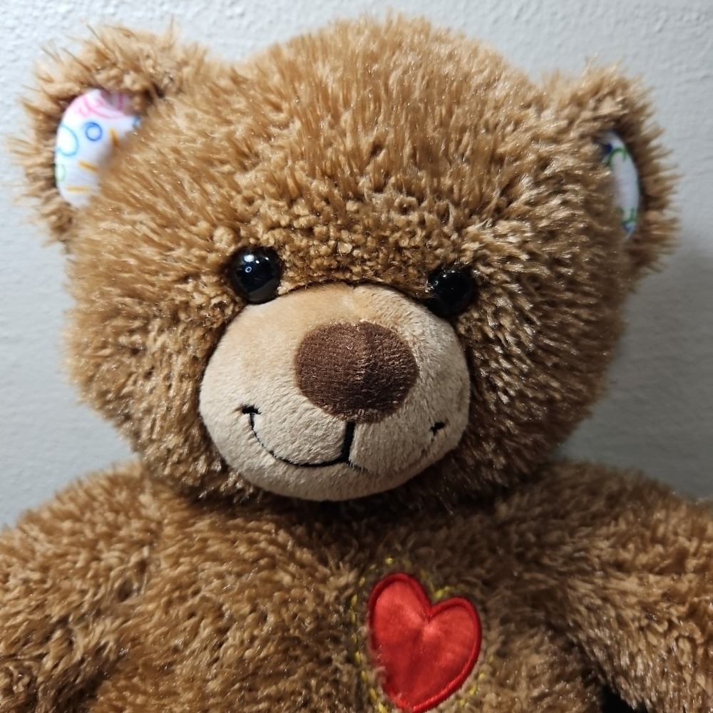 Build A Bear Hearts n Hugs Doodle Paws Brown Teddy Plush Red Heart BAB 2022 *EUC - Picture 15 of 16